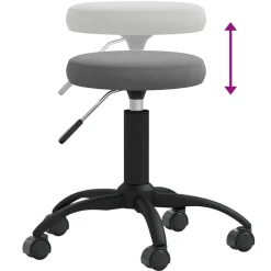 vidaXL Taburete de masaje terciopelo Gris oscuro Clearance