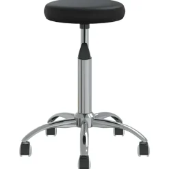 vidaXL Taburete de masaje cuero sintético Negro