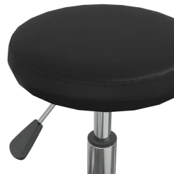 vidaXL Taburete de masaje cuero sintético Negro