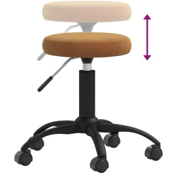 vidaXL Taburete de masajes terciopelo Marrón Marr&oacute;n Best