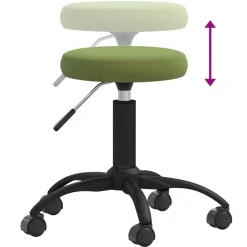 vidaXL Taburete de masaje terciopelo Verde claro Clearance