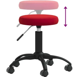 vidaXL Taburete de masaje terciopelo rojo vino Rojo vino tinto Best
