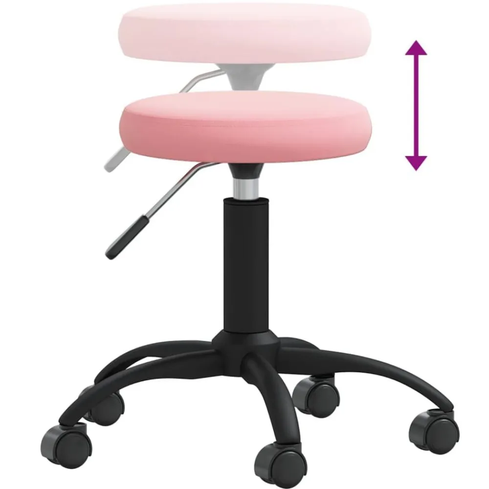 vidaXL Taburete de masajes terciopelo Rosa