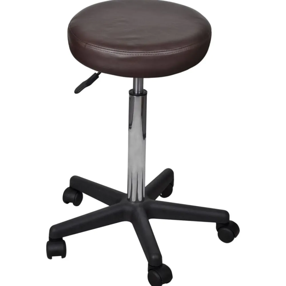 vidaXL Taburete de oficina marrón Marrón Outlet