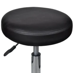vidaXL Taburete de oficina Negro