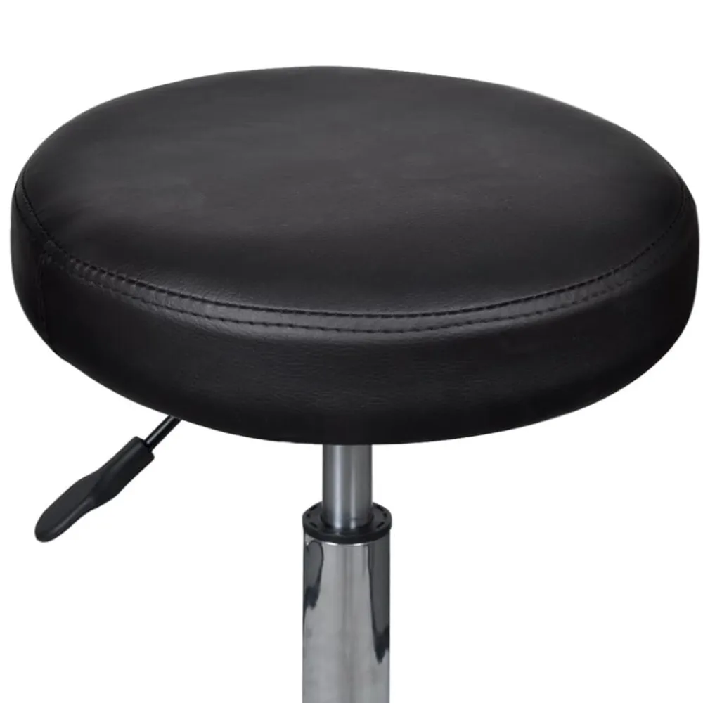 vidaXL Taburete de oficina Negro