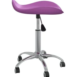 vidaXL Peluquería Y Cosmética-Taburete de salón de belleza de cuero sintético