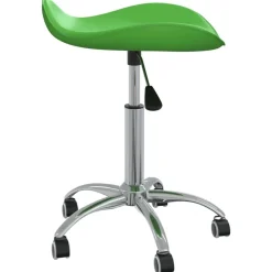 vidaXL Taburete de salón de belleza de cuero sintético Verde Outlet