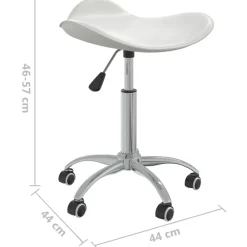 vidaXL Taburete de salón de belleza de cuero sintético Blanco Clearance