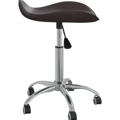 vidaXL Taburete de salón de belleza de cuero sintético marrón Marr&oacute;n Online