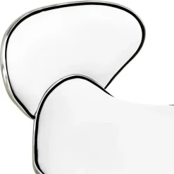 vidaXL Peluquería Y Cosmética-Taburete de salón de belleza de cuero sintético