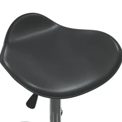 vidaXL Taburete de salón de belleza de cuero sintético Negro Sale