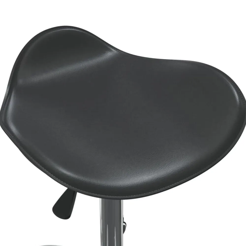 vidaXL Taburete de salón de belleza de cuero sintético Negro Sale