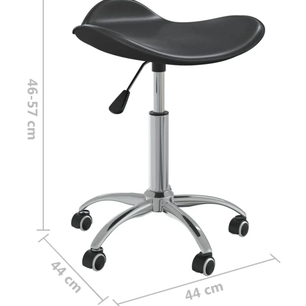 vidaXL Taburete de salón de belleza de cuero sintético Negro Sale