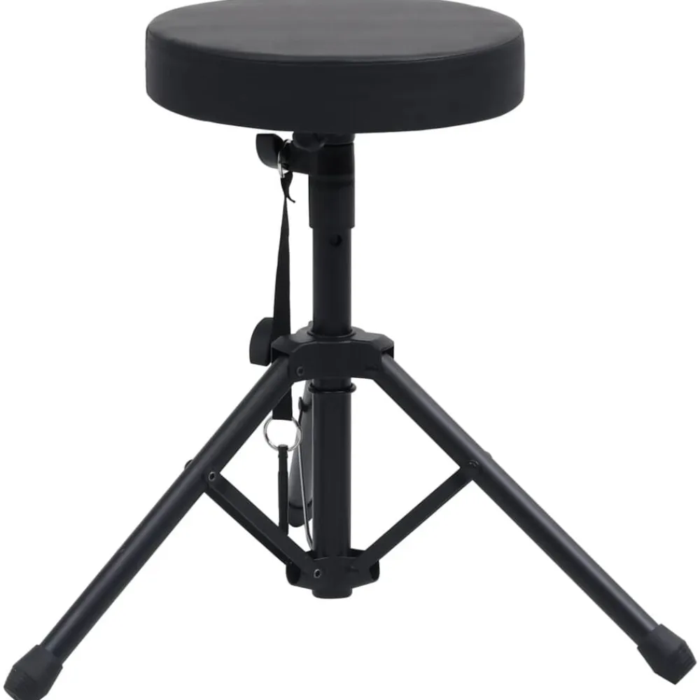 vidaXL Taburete de tambor ajustable redondo negro Outlet