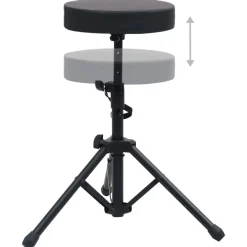 vidaXL Taburete de tambor ajustable redondo negro Outlet