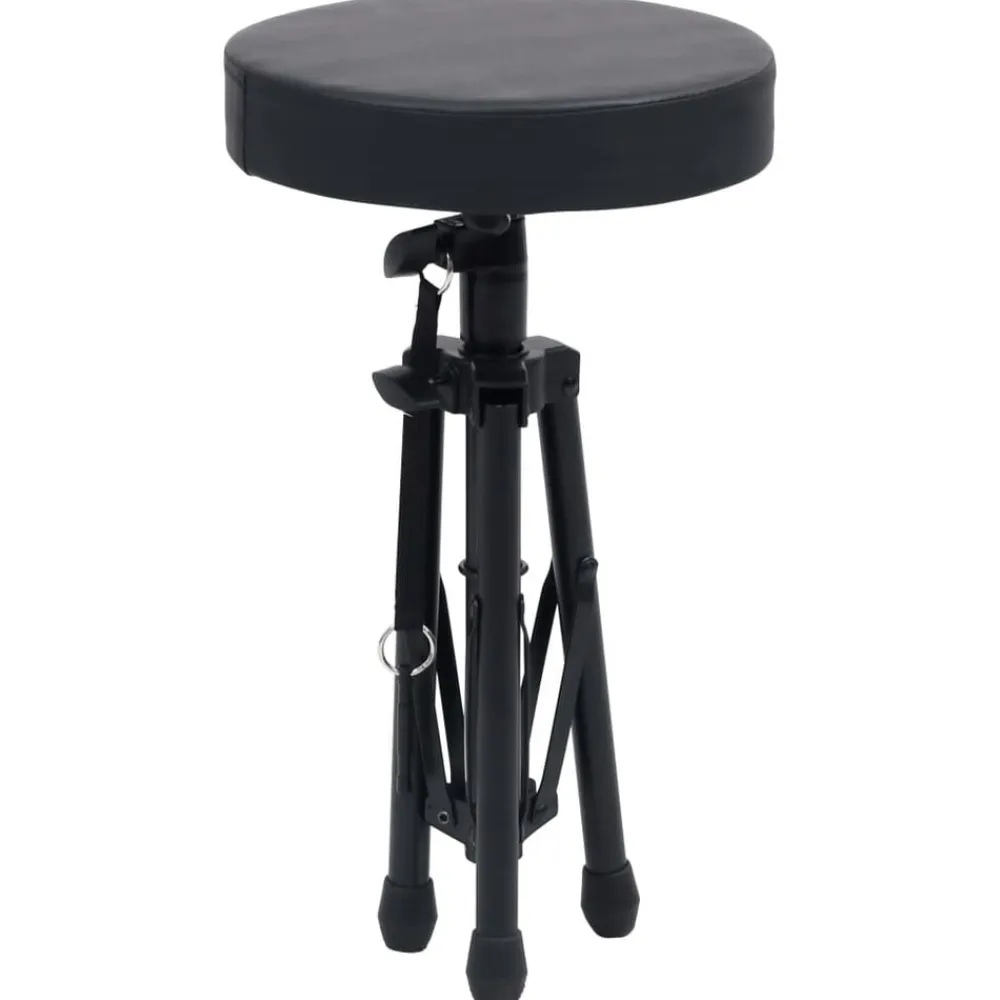 vidaXL Taburete de tambor ajustable redondo negro Outlet