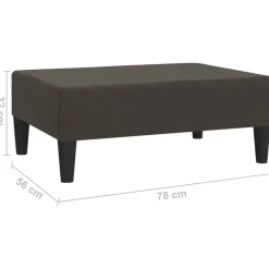 vidaXL Taburete de terciopelo 78x56x32 cm Gris oscuro New