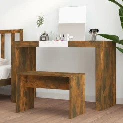 vidaXL Bancos-Taburete de tocador contrachapada 70x35x45 cm