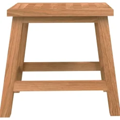 vidaXL Salud Y Belleza-Taburete escalón madera maciza nogal 29x22,5x25,5 cm