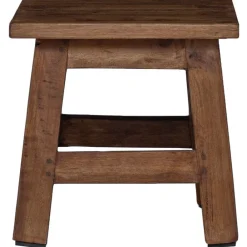 vidaXL Sillas-Taburete Natural 26 x 26 x 26 cm Madera de Caoba