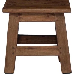 vidaXL Sillas-Taburete Natural 26 x 26 x 26 cm Madera de Caoba