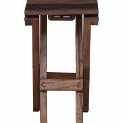 vidaXL Sillas-Taburete Natural 30 x 30 x 48 cm Madera maciza recuperada