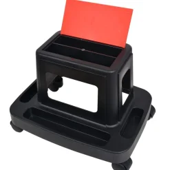 vidaXL Accesorios De Bricolaje-Taburete para mecánicos giratorio con almacenamiento 150 kg