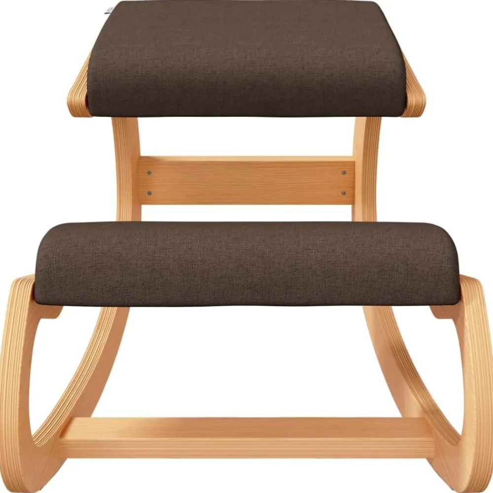 vidaXL Sillas-Taburete rodillas madera contrachapada abedul marrón 55x84x55cm