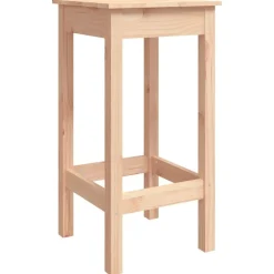 vidaXL Taburetes altos 2 uds madera maciza de pino 40x40x78 cm Natural Online