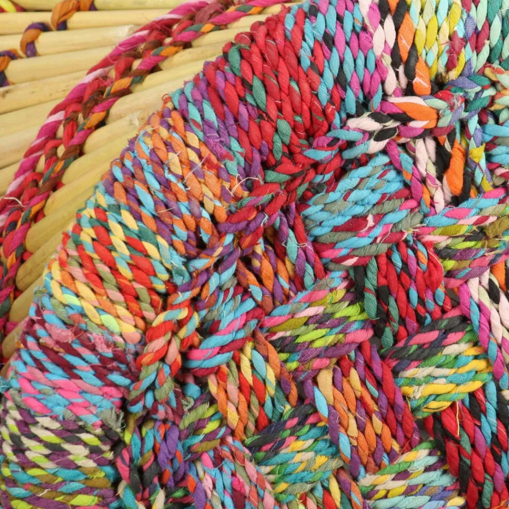 vidaXL Sillas-Taburetes con detalles Chindi 2 unidades bambú