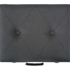 vidaXL Bancos-Taburetes de almacenamiento 3 piezas oscuro de tela