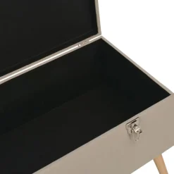 vidaXL Taburetes de almacenamiento 3 piezas de tela Beige