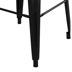 vidaXL Sillas-Taburetes de bar apilables 2 unidades de metal