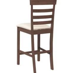 vidaXL Sillas-Taburetes de bar con cojines 2 uds madera maciza marrón caucho