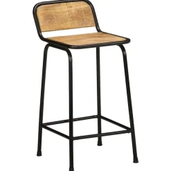 vidaXL Sillas-Taburetes de barra 2 uds 46x35,5x80 cm madera maciza de mango