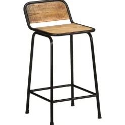 vidaXL Sillas-Taburetes de barra 2 uds 46x35,5x80 cm madera maciza de mango