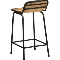vidaXL Sillas-Taburetes de barra 2 uds 46x35,5x80 cm madera maciza de mango