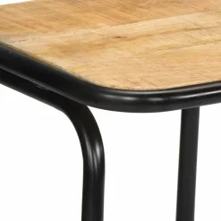 vidaXL Sillas-Taburetes de barra 2 uds 46x35,5x80 cm madera maciza de mango
