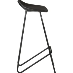 vidaXL Taburetes de cocina 2 unidades cuero auténtico Negro Hot