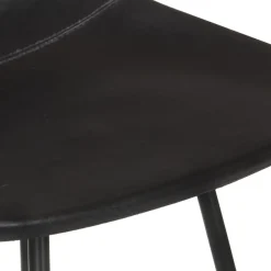 vidaXL Taburetes de cocina 2 unidades cuero auténtico Negro Hot