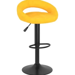 vidaXL Taburetes de cocina 2 unidades terciopelo Amarillo mostaza