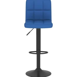 vidaXL Taburetes de cocina 2 unidades tela Azul New