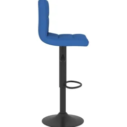 vidaXL Taburetes de cocina 2 unidades tela Azul New