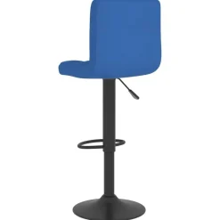 vidaXL Taburetes de cocina 2 unidades tela Azul New