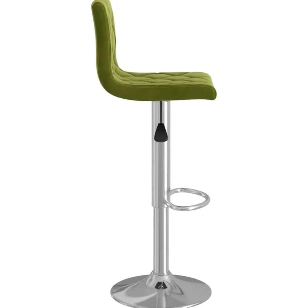 vidaXL Taburetes de cocina 2 uds terciopelo Verde claro