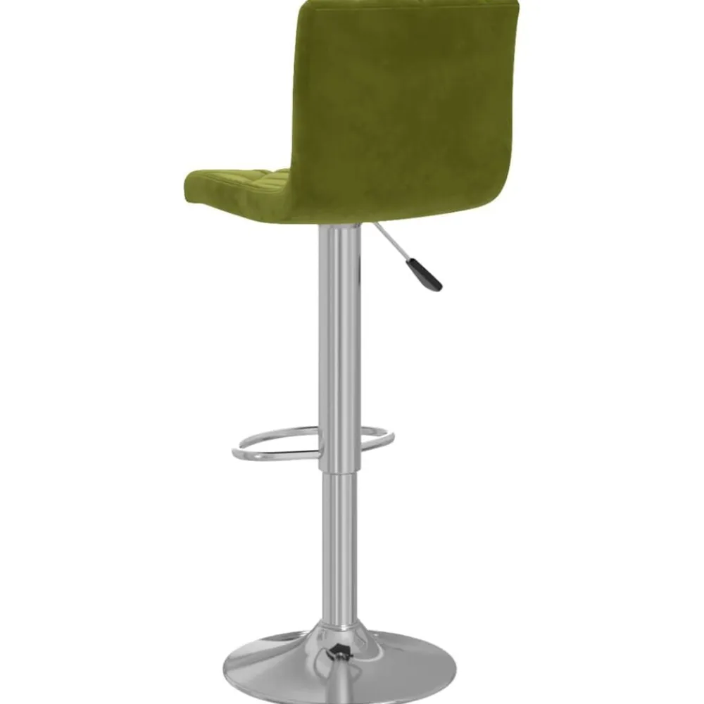 vidaXL Taburetes de cocina 2 uds terciopelo Verde claro