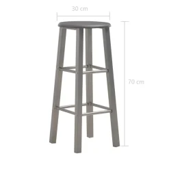 vidaXL Taburetes de cocina 2 unidades MDF gris Antracita Hot