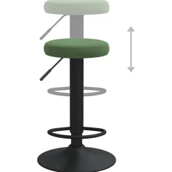 vidaXL Taburetes de cocina 2 unidades terciopelo Verde oscuro Clearance