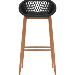 vidaXL Sillas-Taburetes de cocina 2 unidades negro